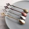 Luxury Vintage   Carved Mini Tea Coffee Ice  Dessert Scoop Spoon