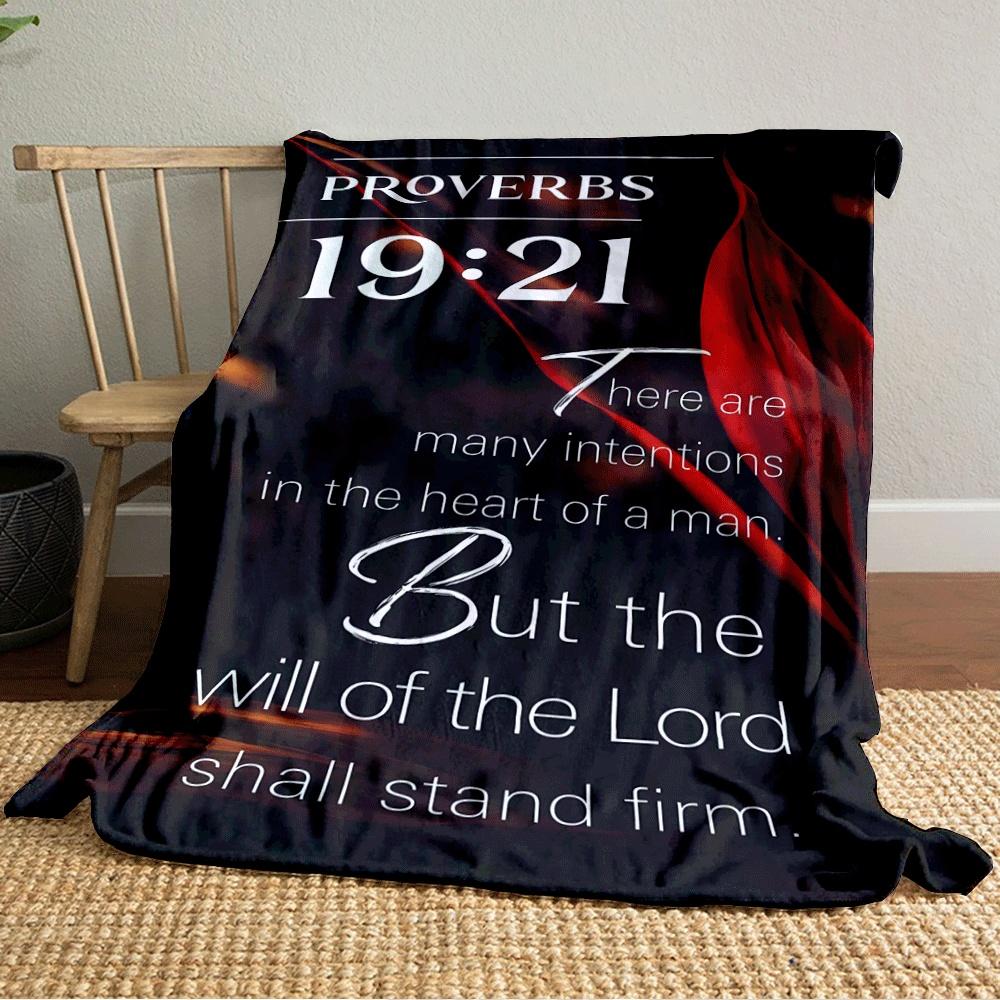 Text overlay with red leaf accents on a dark background. for all seasons blanket lunch break throw gift