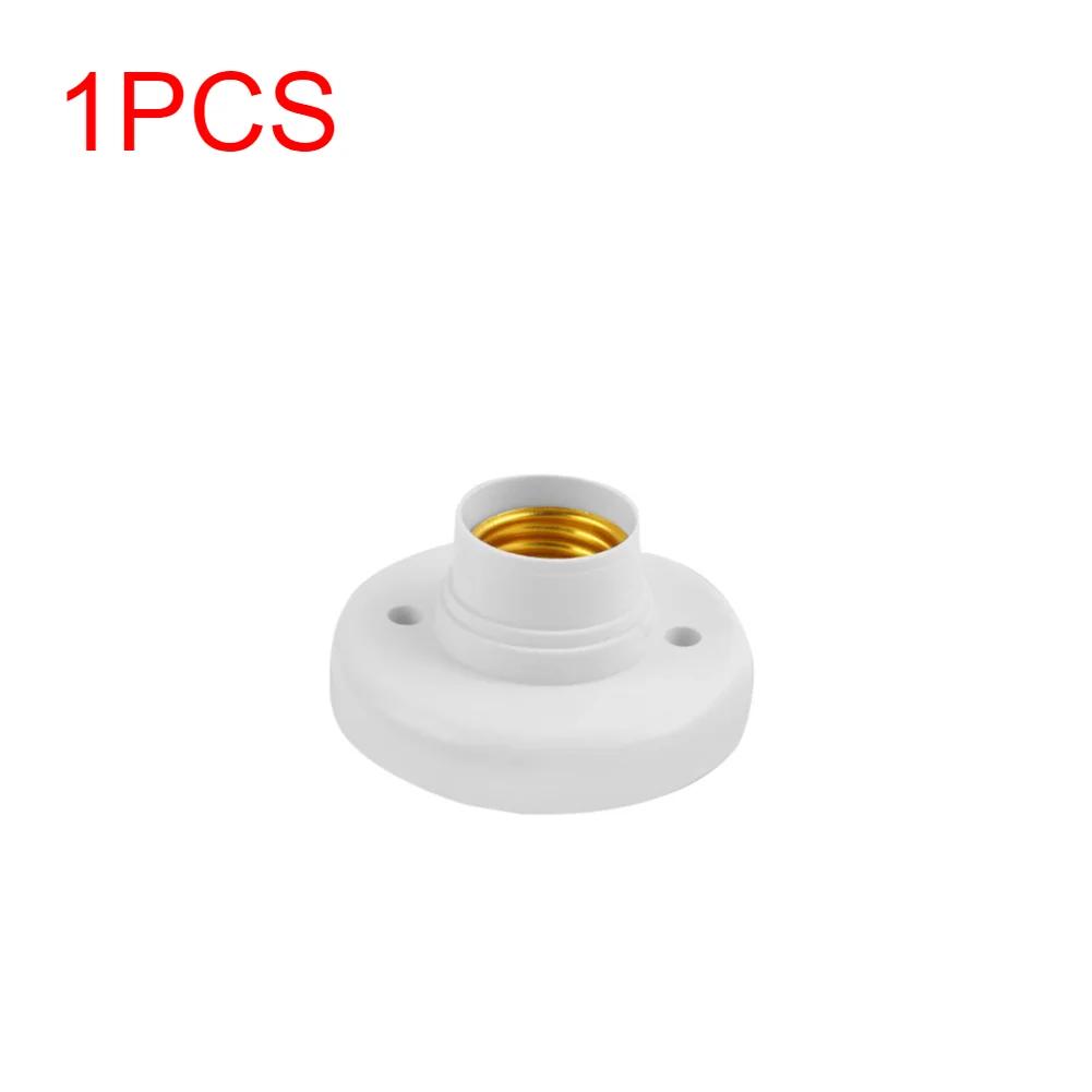 1-20PCS 220V E27 Screw Lamp Stand Light Bulb Socket Holder Adapter Base Cap Socket White Ceiling Light Lamp Bulb Fixing Base