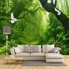 3d Wallpaper Green Forest Mural Big Tree Wall Painting Living Room Bedroom Modern Wall Murals