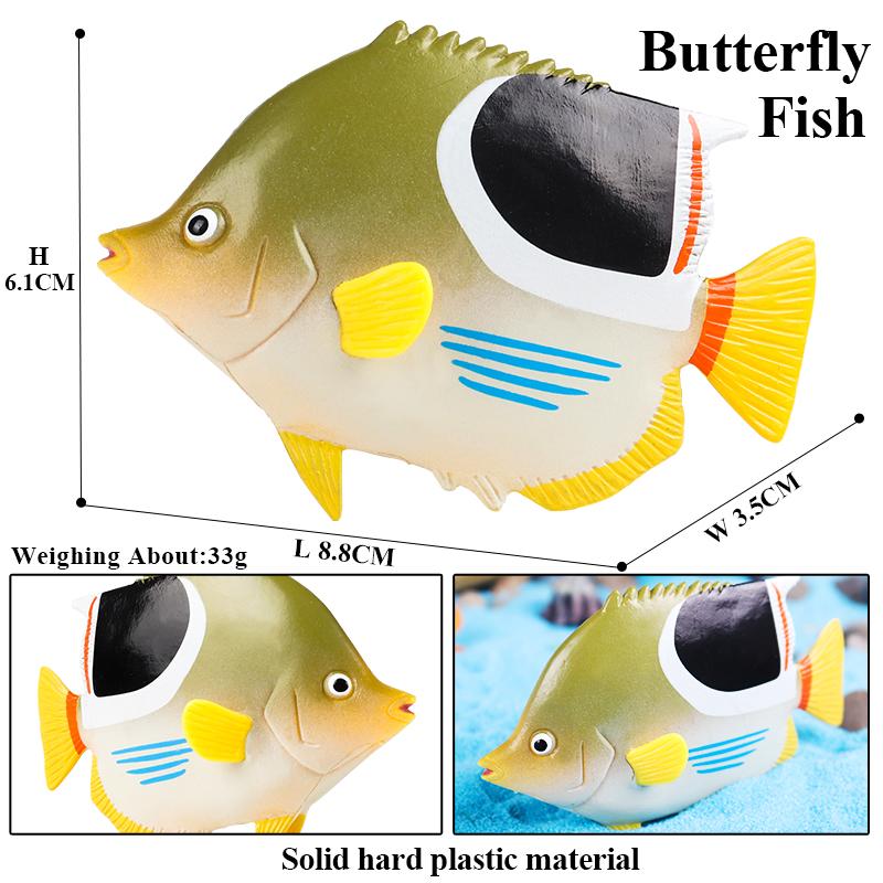 Oenux Модель Морская жизнь Рыба-клоун Лосось Окунь Морское Океаническое Животное Фигурки ПВХ Высокое Качество Образование Миниатюра Пляж Детская Игрушка