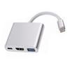 Кабель-переходник 3 в 1 с USB Type C на HDMI, 4K