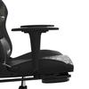 Gaming Chair with Massage Function and Footrest Black and Camouflage Artificial Leather