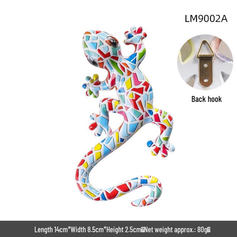 Американское художественное настенное искусство с гекконом: Декоративная подвеска из смолы в виде рептилии