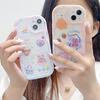 Cute Silicone Case for Redmi Note 12 11 Samsung A54 A14 iPhone 11 13 Oppo Reno 8T Infinix Note 30 Pro Funda Painted Cartoon Bear Cover Soft TPU Bumper