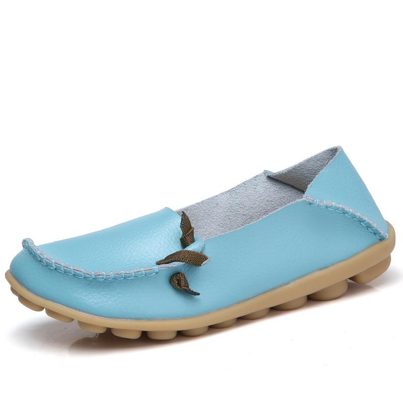 Женские туфли на плоской подошве весна-лето Новые женские лоферы с круглым носком Балетки Женская повседневная обувь Женские мокасины без застежек Zapatos Mujer Размер 44