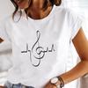 Women Print Tee Top Music Love Printing 90s Style Cute Short Sleeve Lady Female Clothing Casual Summer Fashion Tshirt Graphic T-shirt