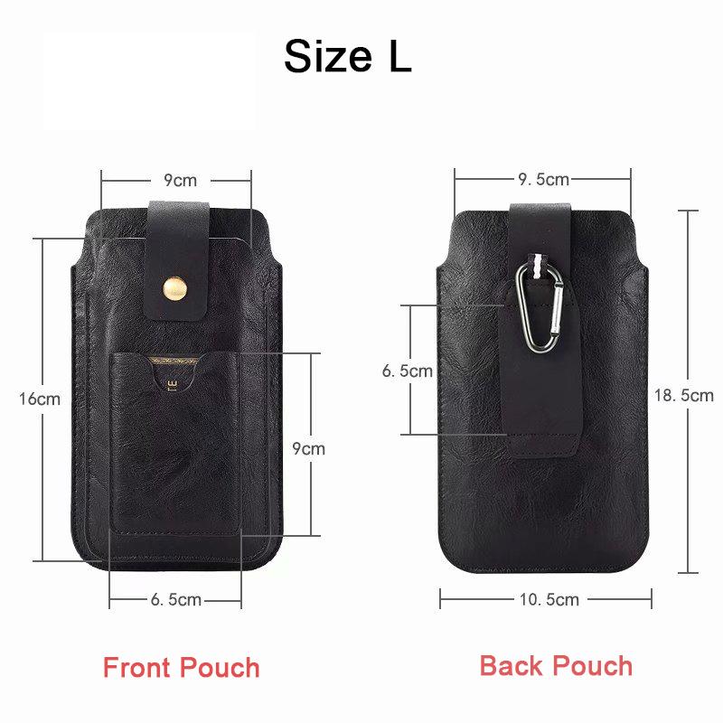 Кожаный двойной чехол для телефона, мужской чехол с зажимом для ремня безопасности для iPhone 16, 15, 13 Pro, Samsung Galaxy S24, S23, Xiaomi, Redmi, Honor, Oppo, кобура
