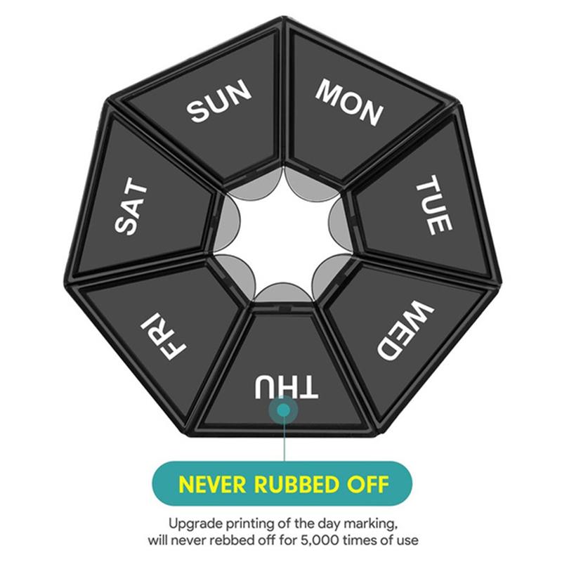 1 шт., пластиковый чехол для таблеток, 7 дней, коробка для конфет, портативный держатель для планшета, органайзер для путешествий, дозатор для таблеток, контейнер