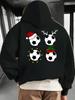2026 New Autumn and Winter Hoodies for Men and Women, Loose Long Sleeves, Football Pattern Printed Fashion Style