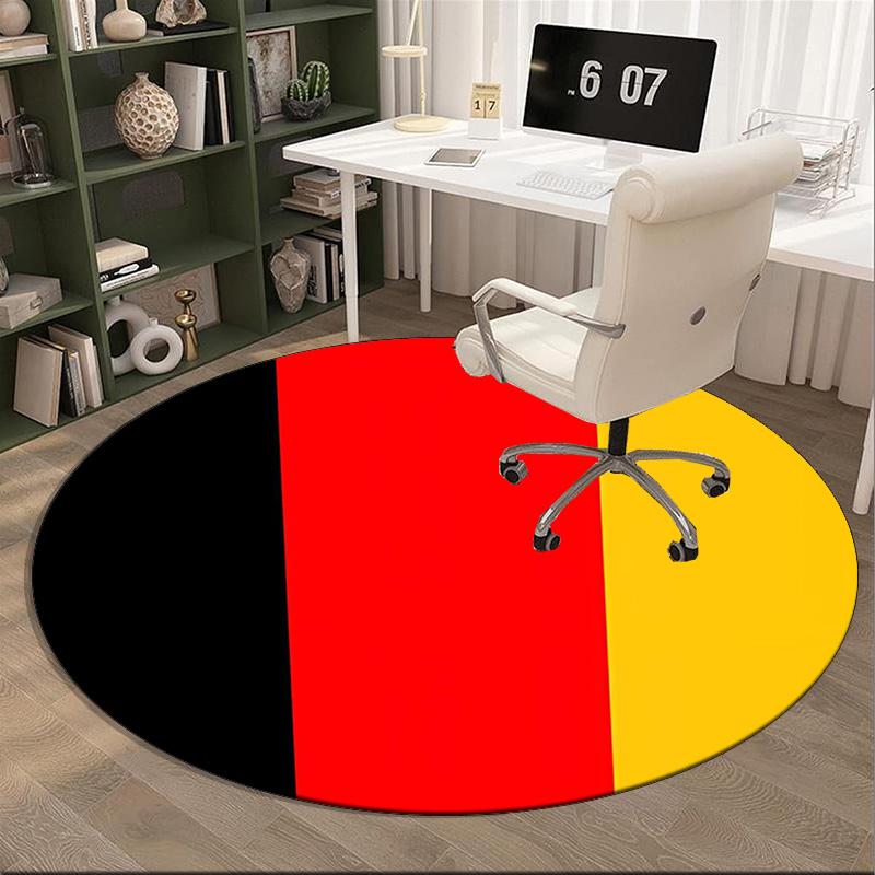 Germany Flag And Map Round Rug for Livingroom,Bedroom, Palyroom, Chair Rug, Area rug, Circle Carpet, Fan Christmas gift