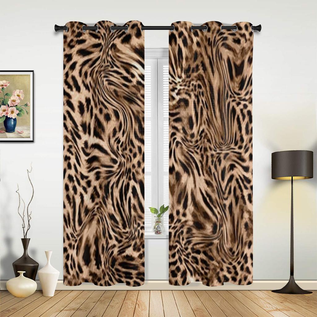 Леопардовая текстура кожи, оконные шторы для гостиной, спальни, роскошные современные кухонные шторы, тканевые шторы
