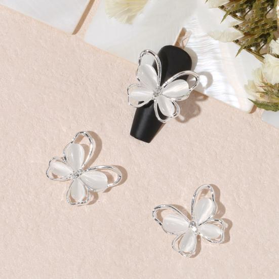 20 шт. украшения для ногтей изысканной формы потрясающий визуальный эффект красочные нежные украшения для ногтей в форме бабочки