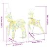 LED Reindeer 4 pcs. 80 LEDs Multicolor 44 x 18 x 65.5 cm PET