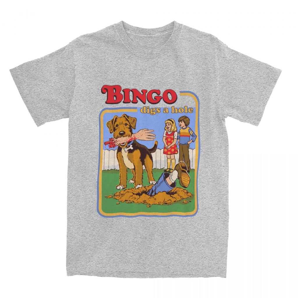 Мужские и женские винтажные футболки с ужасами и темным искусством Bingo Digs A Hole, потрясающая одежда из 100% хлопка в стиле 80-х годов, юмористическая футболка