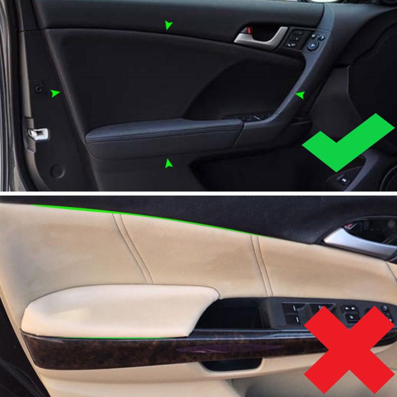 Для Honda Accord 2008 2009 2010 2011 2012 4 шт. Микрофибра Кожа Автомобильные Подлокотники Дверных Карт / Защитные Накладки на Панели Дверей Декоративная Отделка