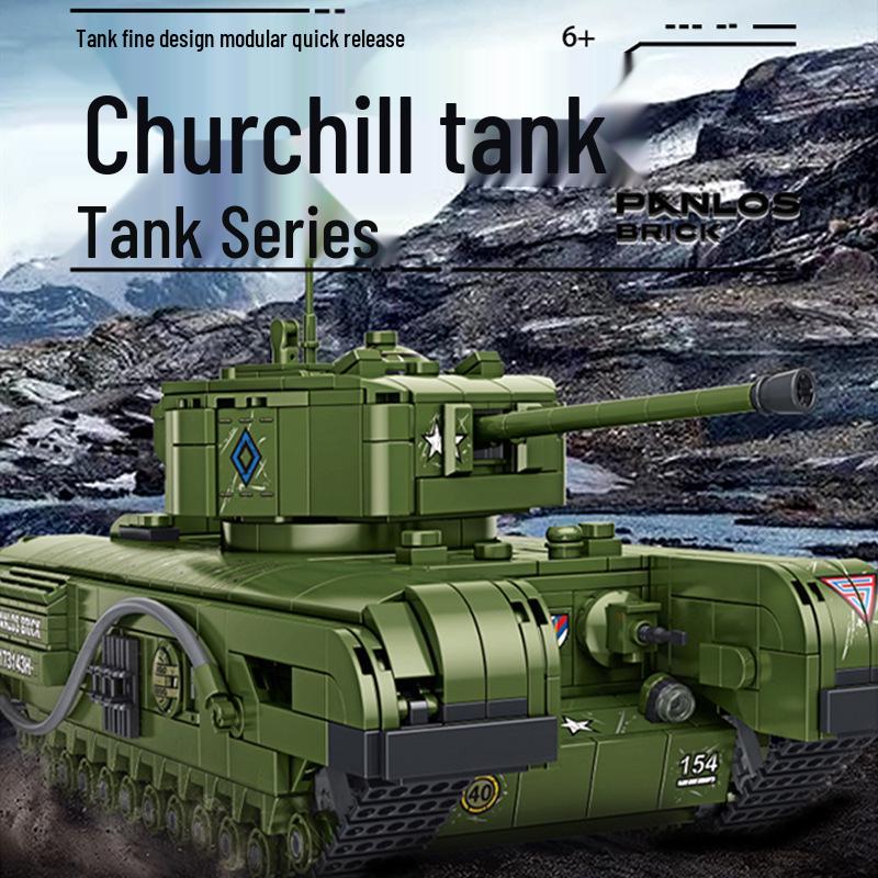 Cross-Compatible Lego WW2 Tiger T28 Heavy Battle Tank Fighter Building Blocks for Kids