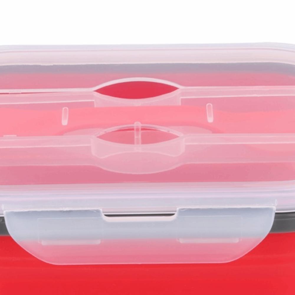 Microwave Safe Foldable Bento Box 800ml Bento Lunch Box Collapsible Food Container Outdoor Travel