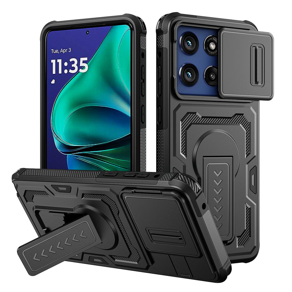 Чехол-слайдер с защитой камеры и подставкой для Motorola Moto G Stylus 5G 2026, ТПУ-рамка, Жесткий пластиковый чехол для телефона Fundas