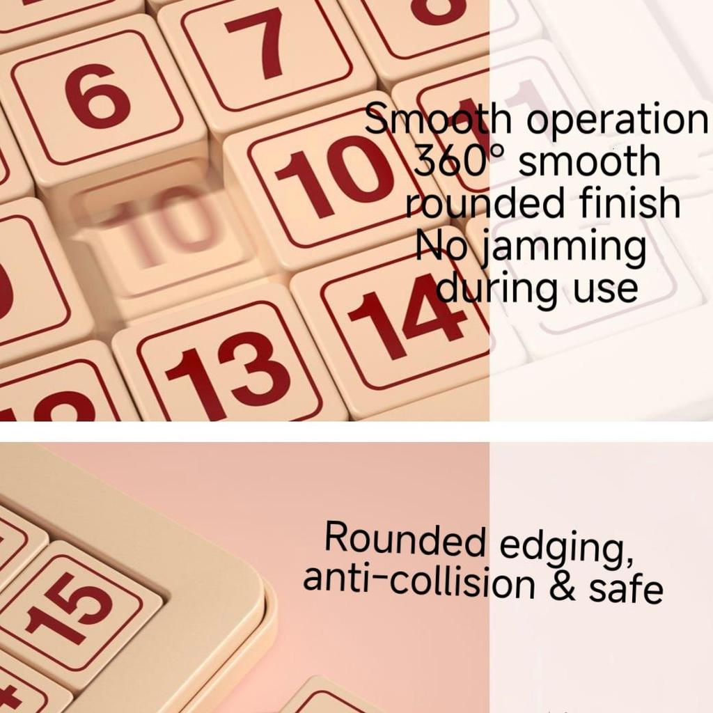 Magnetic Number Huarong Road Sliding Puzzle, 3+ Years Old Kids Educational Brain Teaser Toy, Montessori Number Slide Puzzle for Elementary Students