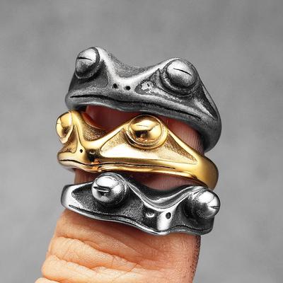 Мужские кольца Frog Prince из нержавеющей стали для женщин, ювелирные изделия в стиле панк-рок, классные вещи, новые модные аксессуары для пар, подарок