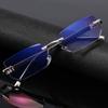New Anti Blue Ray Reading Glasses   Women Rimless Cutting Presbyopia Eyewear for Ladies Blue Light Glasses