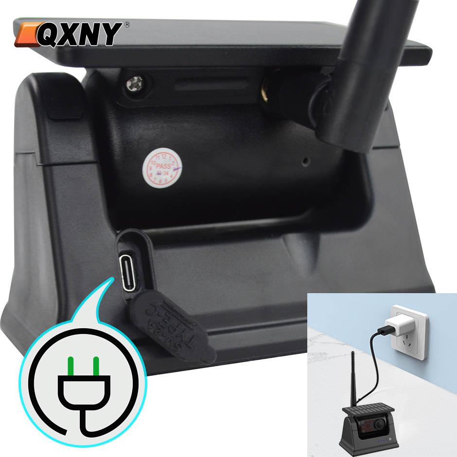 QXNY WiFi Беспроводная Солнечная Камера Заднего Вида Резервная с ИК Ночным Видением Водонепроницаемая с Сильным Магнитным Основанием для Дома на Колесах Грузовика Автомобиля Грузовика Фургона