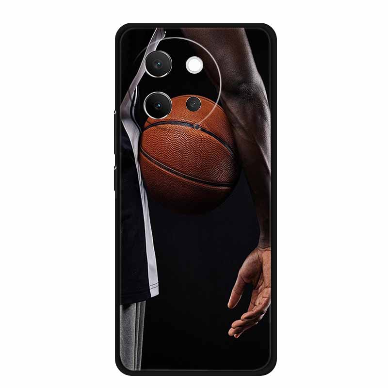 Чехол для Vivo V40 Lite V40lite V 40 Lite Модный Черный Силиконовый Мягкий Задний Чехол-Крышка Для Vivo V30e 5G Чехол для Телефона V 30 e Funda