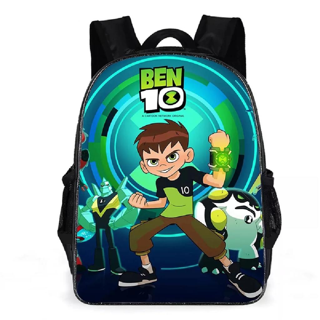 Детский рюкзак для мальчика и девочки, мультяшный, Ben 10, холщовый, для ученика - В школу, легкий рюкзак, большой рюкзак