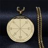 Talisman of Protection Good Luck Wealth Seal of Solomon Stainless Steel Necklaces Pendants Women Men Jewelry