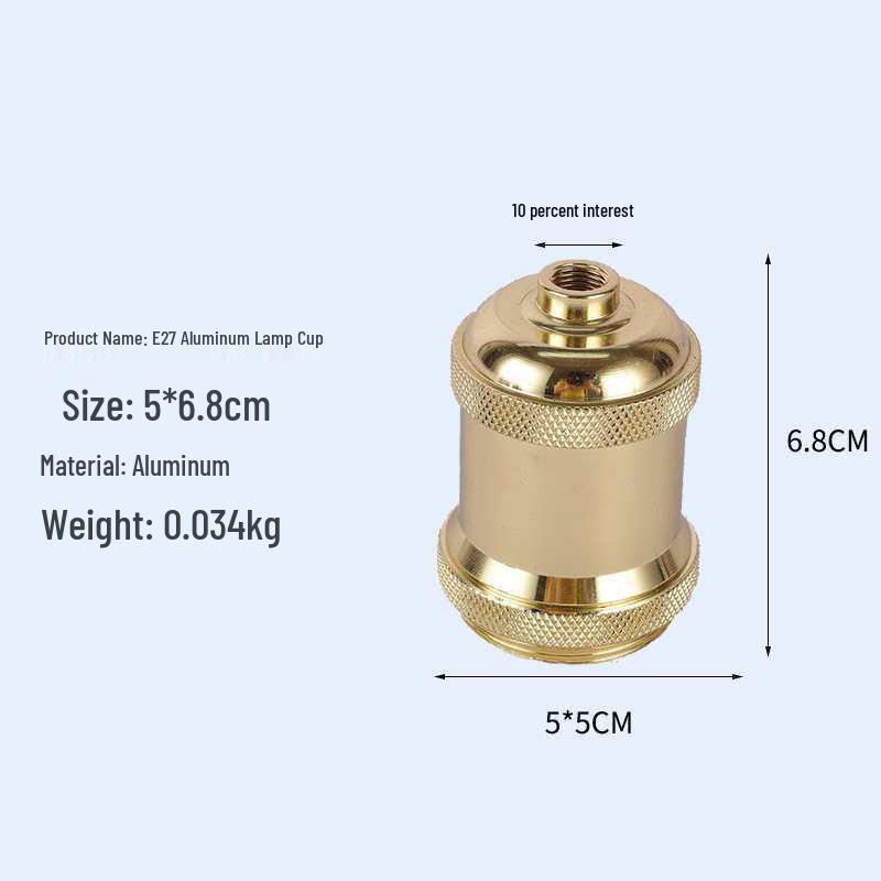 Винтажный алюминиевый патрон для подвесного светильника E27 в стиле Эдисона