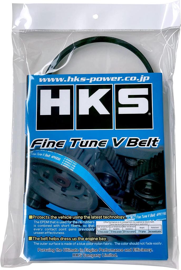 HKS Усиленный V-образный ремень Fine Tune V-образный ремень 6PK1070 Jimny Для генератора и других ремней двигателя (черный) (JB64W) 24996-AK048