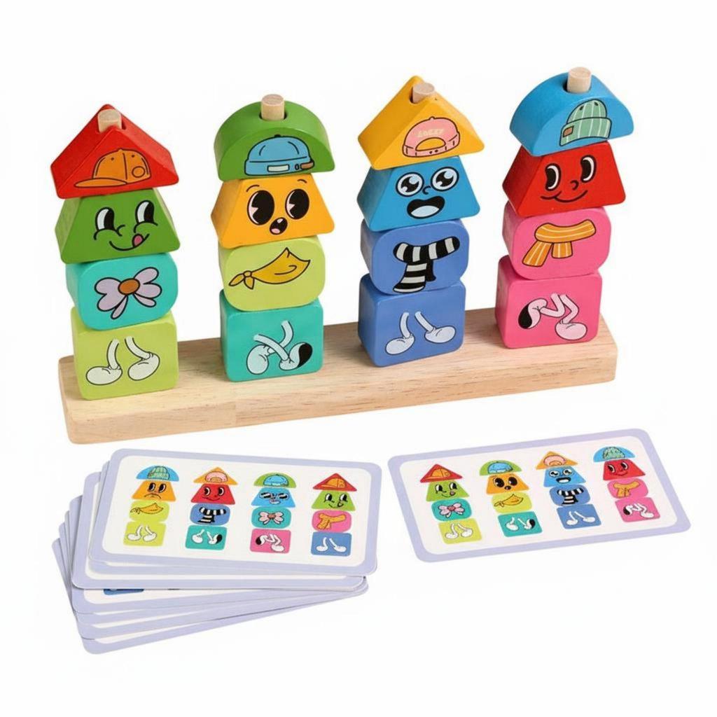 Mermaid Puzzle Educational Expression Matching Block Game Improves Hand-Eye