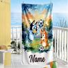 Football Fun Customize Your Name Beach Towel Super Soft Microfiber Quickdry Fabric Suitable for Swimming Gym Camping Yoga Vacation