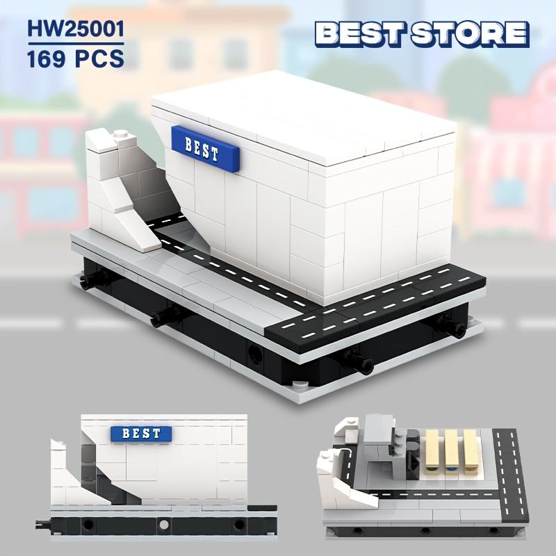 Мини Город Магазин Улица Вид Конструктор Модель Симуляция Архитектура Коллекция Частицы Конструкция Строительные Кирпичики Игрушка