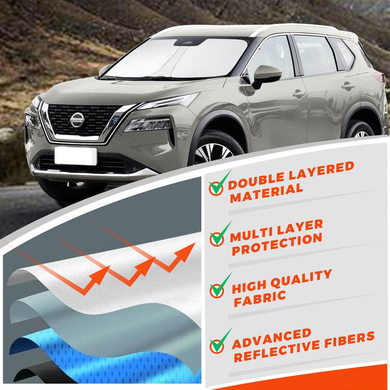 Front Windshield Sun Shade Foldable Sun Visor Protector Sunshade Fit for 2014- Nissan Rogue 2025 Upgrade Accessories