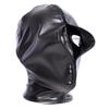 Double Layer BDSM Bondage Hood Mask Zipper Closed Erotic Sex Toy Head Harness