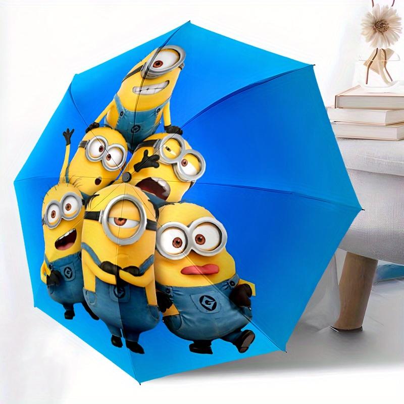 1pc Minions Automatic Opening/closing umbrella, Compact Travel Umbrella - - Festive Accessory, Sturdy Ribs yy250807079