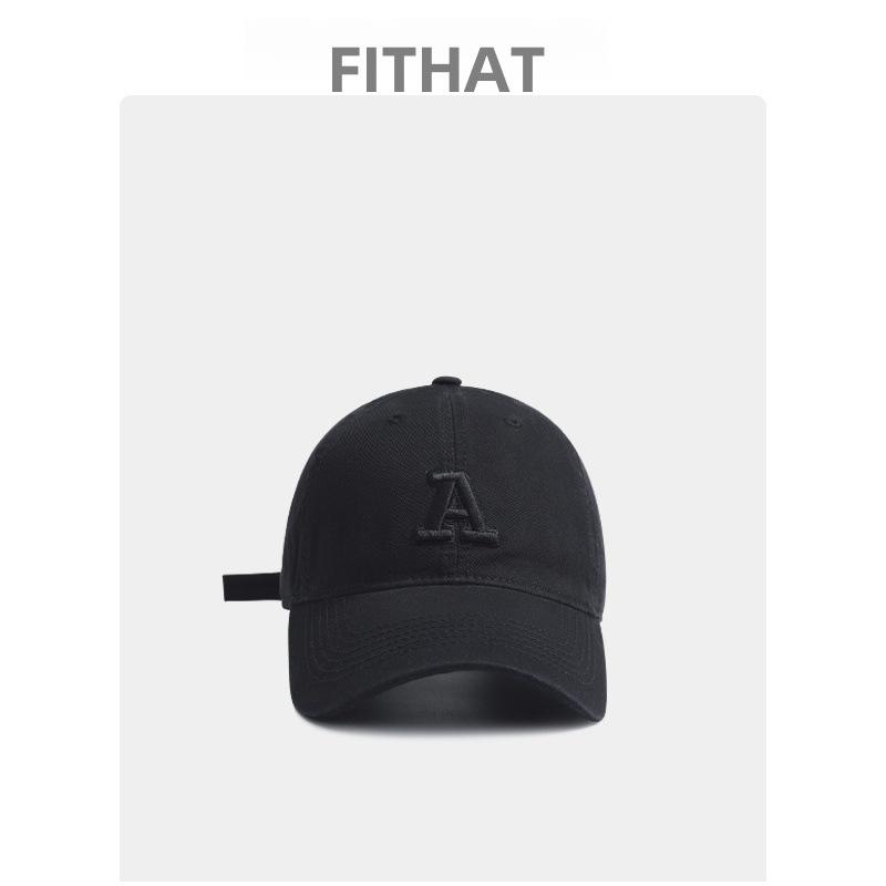Корейская вышитая бейсболка 'A' - Мягкий верх, Лестная посадка, Универсальная унисекс кепка-утка в японском стиле, Модный бренд.