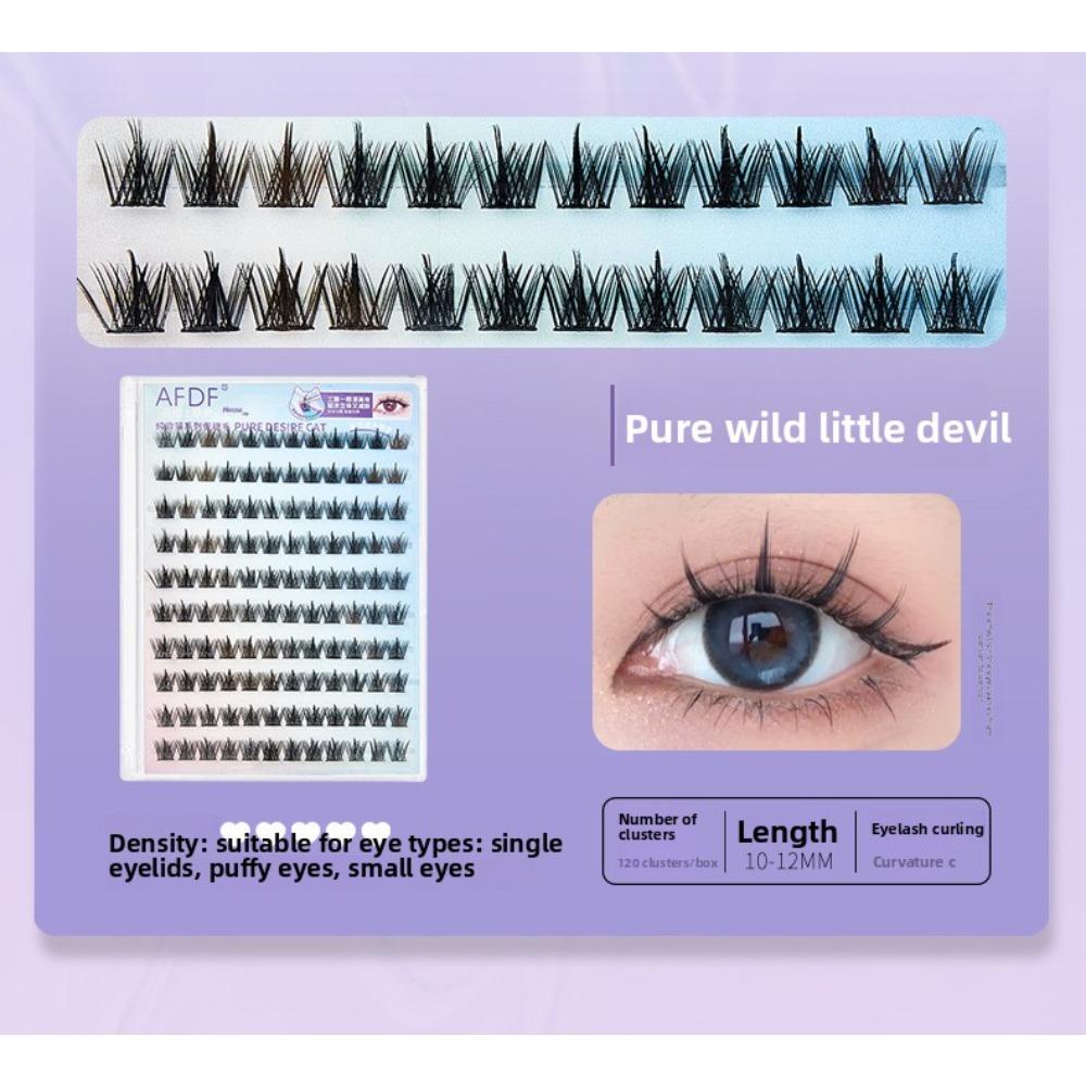 Camellia Nano-glue False Eyelashes Large Capacity 10 Rows Lazy Cat Elf Natural Thick Glue-free False Eyelashes