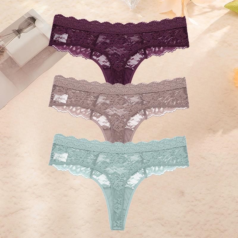 FINETOO 3 шт./компл. S-XL женские сексуальные трусики стринги сексуальное женское нижнее белье женское кружевное белье женское бикини леди стринги нижнее белье