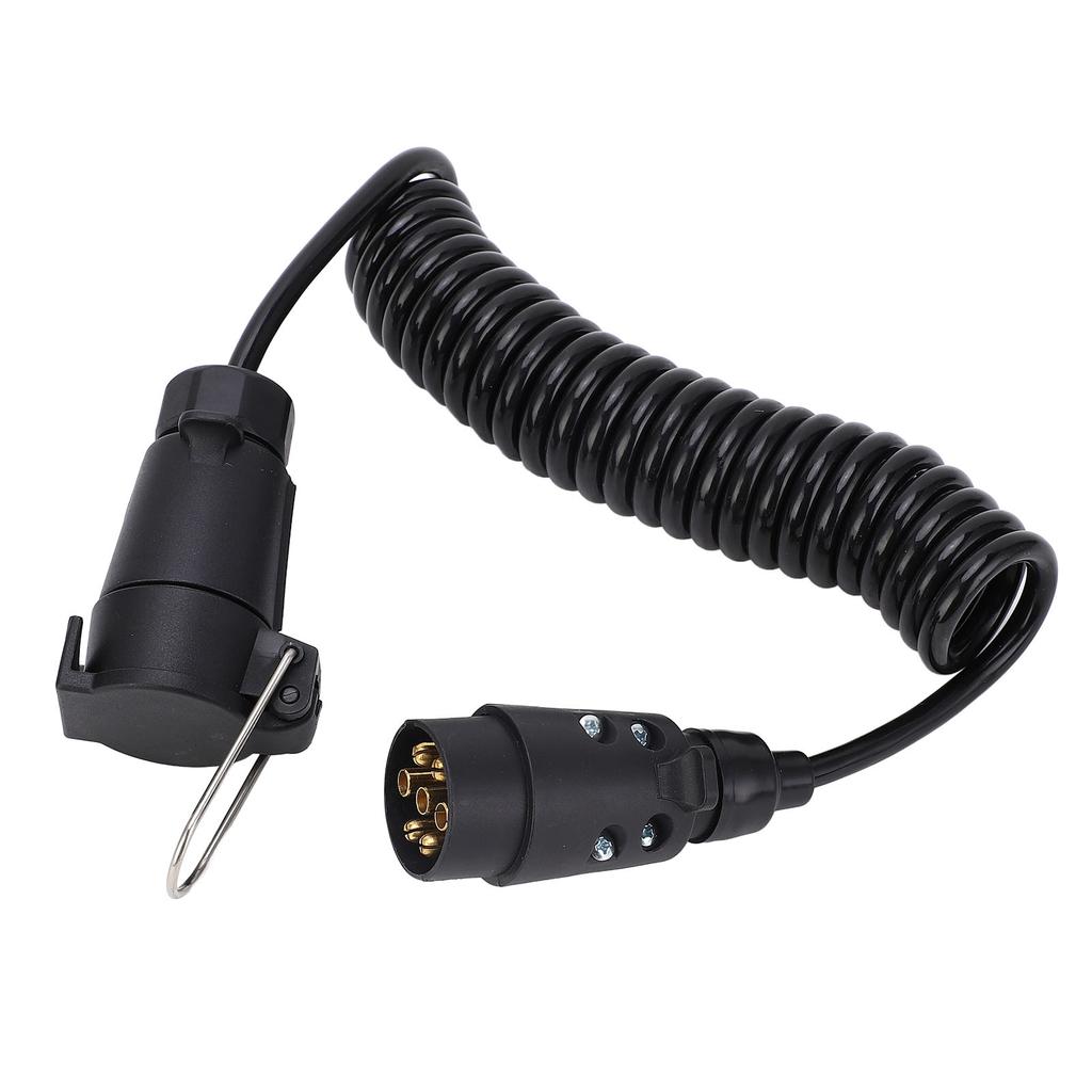 12В 24В Шнур вилки прицепа 7-жильный ТПУ Пружинный буксировочный спиральный провод Стабильная передача сигнала для дома на колесах, автомобиля, судна