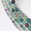 AA Natural Stone Colorful Fluorite Round Loose Beads For Jewelry Making 15" Strand  6/8/10/12mm