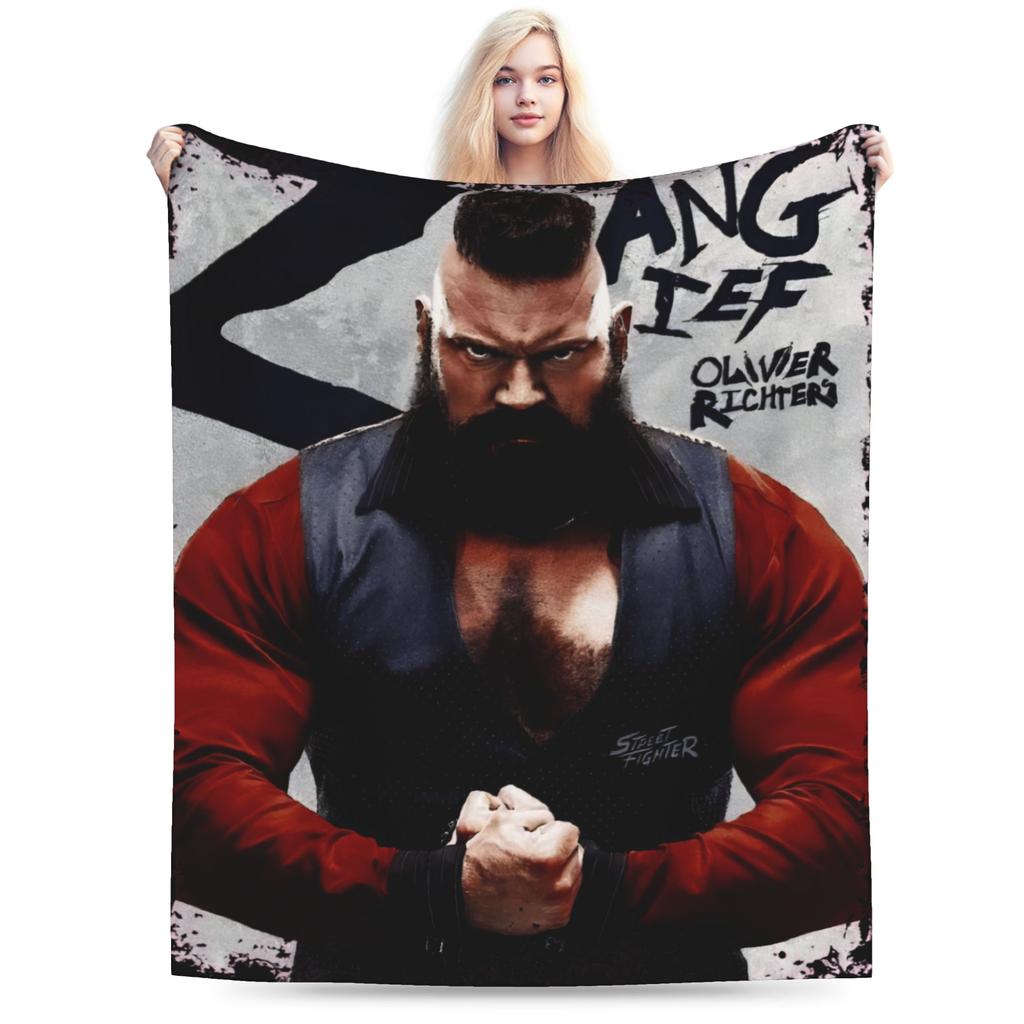 Забавные Пледы по Фильму Street Fighter Мягкий Флис Удобные Пледы Машинная Стирка
