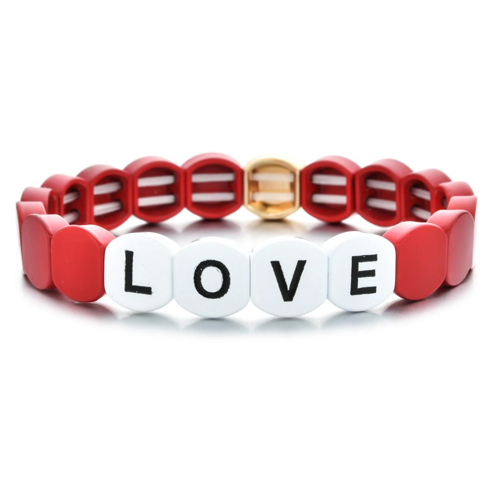 Модный браслет из сплава с краской Новый браслет Honeycomb LOVE Bracelet