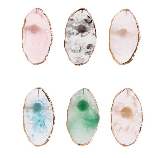 Палитра для нейл-арта Yousheng Регулируемая Высокая прочность Многоразовая Легко чистить Многоцелевая Смешивание цветов Смола Кольцо на палец Палитра для смешивания лака для ногтей