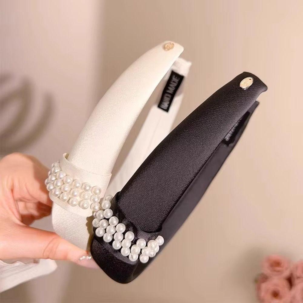 Pearls Hair Ornament Simple Headband Fashion Hair Hoop  For Women Girls