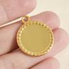 6Pcs Blank Settings Cabochon Pendants Round Rectangle Square Charm Stainless Steel Charms For Jewelry Making Bulk Diy Necklaces