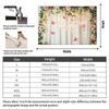 Dreamy Floral Birthday Backdrop, Soft White Curtain Framed by Pink Roses, Vines and Butterflies with Warm Lights, Romantic Party Wall Decor