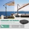 Square Umbrella Parasol Base with Wheels Patio Outdoor Garden Umbrella Base for Deck Poolside Lawn